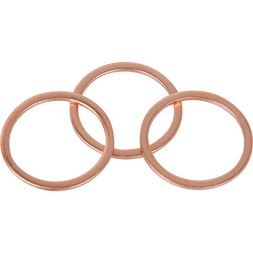 Copper seal ring, imperial 1/8" 14 x 10 x 1.5 mm