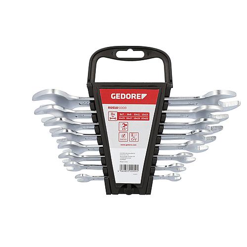 GEDORE red open-ended spanner 8 piece 6 x 7 - 20 x 22 mm (R)