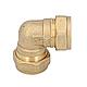 Compression fitting, brass elbow 22x22