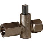 Pressure gauge pushbutton valve