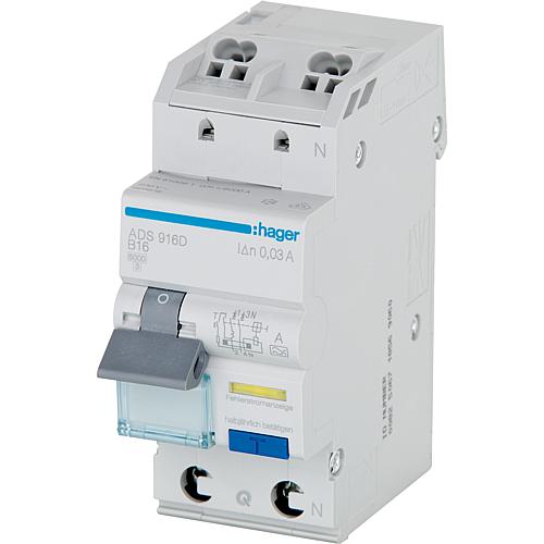 FI/circuit breaker model A, instantaneous, design with Quickconnect Standard 1