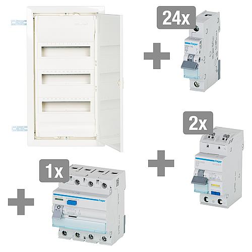 Verteilerpaket Hager 28-teilig Standard 1