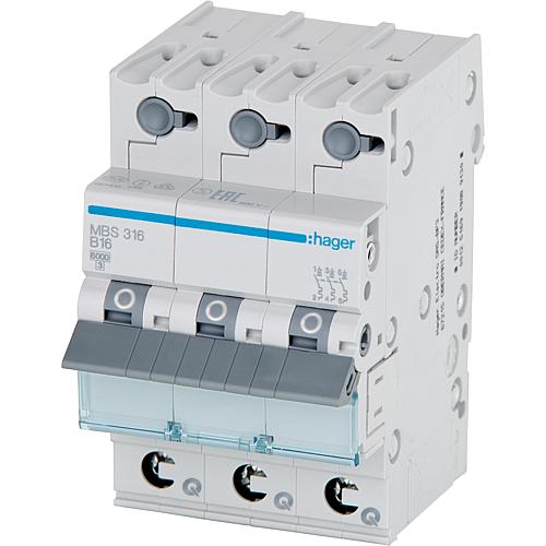 Circuit breaker haager, 6 kA, design with Quickconnect (locking) Standard 1