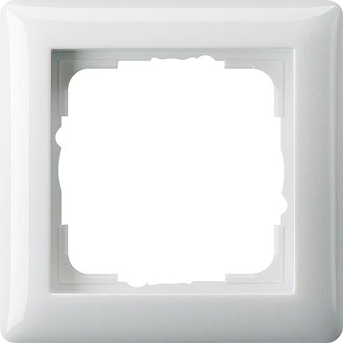 GIRA Standard 55 single cover frame Polished pure white, 1 piece
