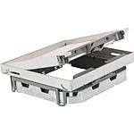 Stainless steel hinged lid, square