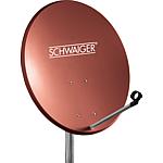 55cm Offset antenne acier rouge brique, RAL 8012