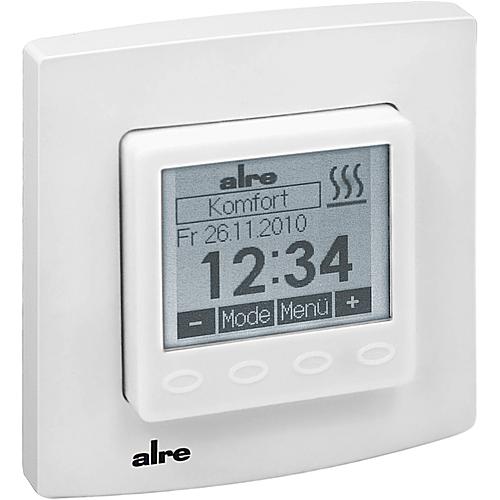 Electronic, flush-mounted room temperature controller, with single “Berlin” frame Standard 1