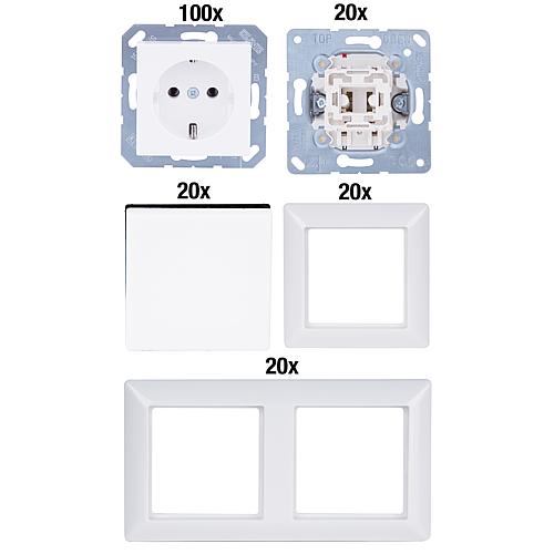 Schalter-Steckdosen-Paket JUNG, 180-teilig Standard 1