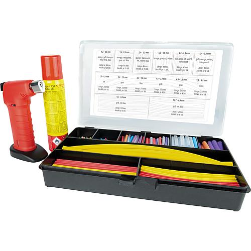 Heat-shrink tubing range incl. gas burner, 445-piece Standard 1