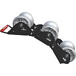 Universal cable guide pulleys, 3-piece