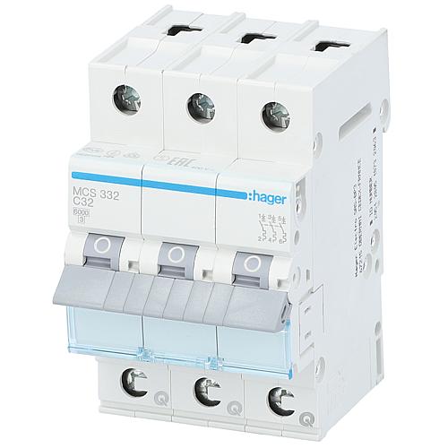 Circuit breaker Hager 3p,C32A,6kA,MCS332,QuickConnect