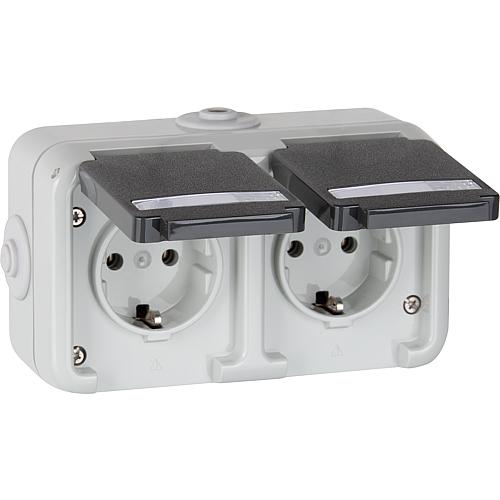 2-way socket with label Standard 1