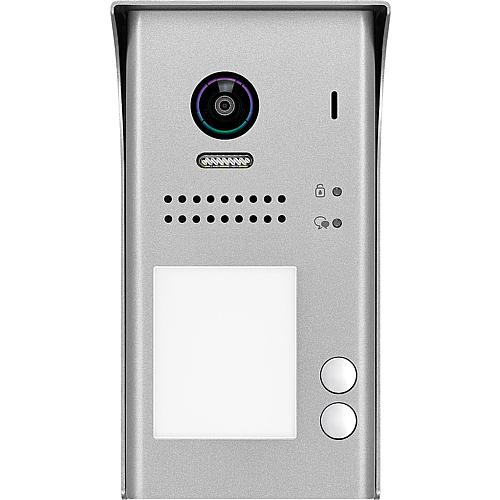 Interphone vidéo  VT200 en saillie, 2x sonnettes, inox lxhxp: 90x176x26 mm