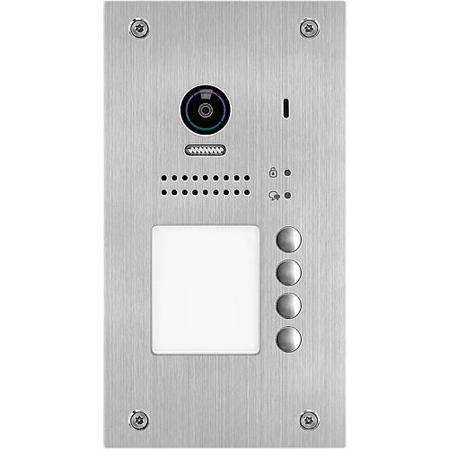 Interphone vidéo VT200 encastré, 4x sonnettes, inox lxhxp: 120x220x2 mm               *KB*