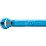 Steel nose cable tie Ty-Rap, light blue UV, detectable