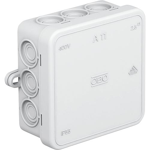 OBO Junction box A11 HxWxD : 85 x 85 x 40mm, light grey