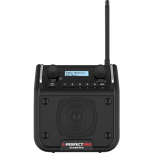 Building site radio Dabpro 1x4 W, VHF, DAB+, Bluetooth 1.5 kg, 180x180x130mm