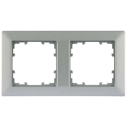 Frame DELTA LINE, metallic aluminium (similar to RAL 9006), series I-system Standard 2