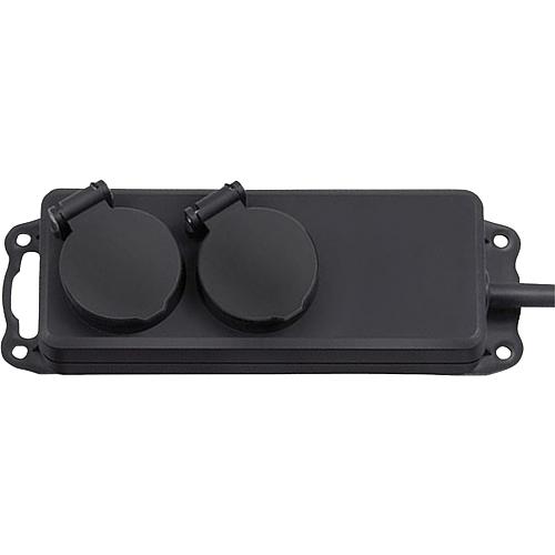 Socket distributor 2-part, IP 44 2 m connection cable