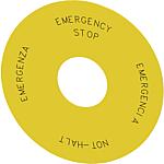 Background plate round,for emerg. stop mushroom pushbutton, yellow 3SU1900-0BC31-0NB0