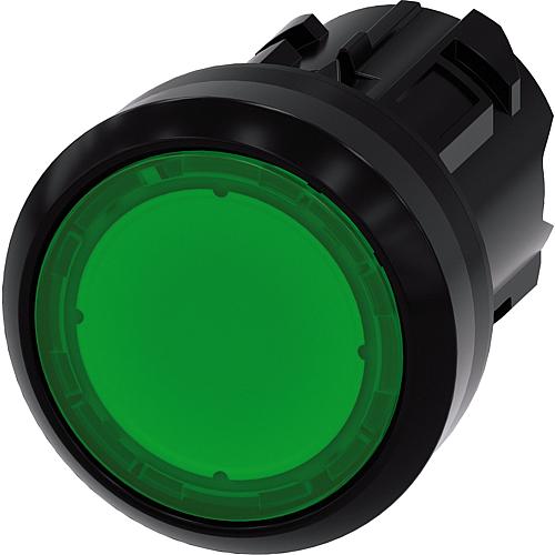 Push-button, illuminated, 22mm, round, green push-button 3SU1001-0AB40-0AA0