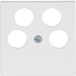 Cover plate, aerial socket, 4-part