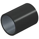 Steel sleeve with thread, black