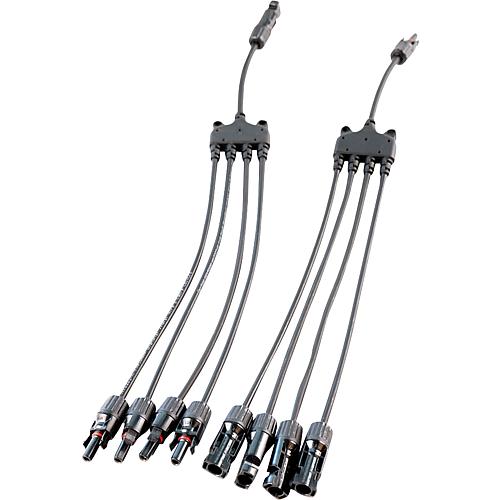 4-fach MC4 Parallelstecker + Verlängerung 1m (Paar)