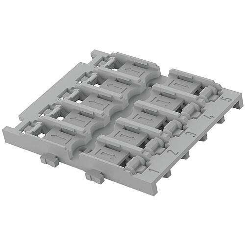 Wago fixing adapter for through-connector with lever 221, with snap-on foot Standard 5