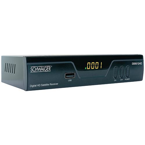 12V DVB-S2 receiver with USB connection, FTA and Scart + HDMI output