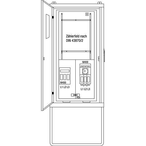 Connection cabinet type: A 80-V, 55kVA, Vattenfall Standard 2