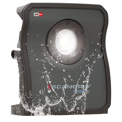 Battery LED working lights scangrip® NOVA 4 CONNECT, construction spotlight, 12/18V, without battery and Chargers