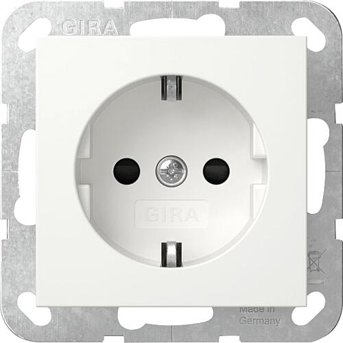 Earthed socket outlet, System 55, increased touch protection Standard 1