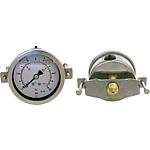 Glycerine Bourdon tube pressure gauge ø 63 mm, DN 8 (1/4") axial, with triangular front ring