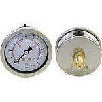 Glycerine Bourdon tube pressure gauge ø 63 mm, DN 8 (1/4") axial