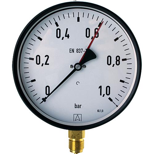 Rohrfeder-Manometer ø 160 mm, DN15 (1/2") radial Standard 1