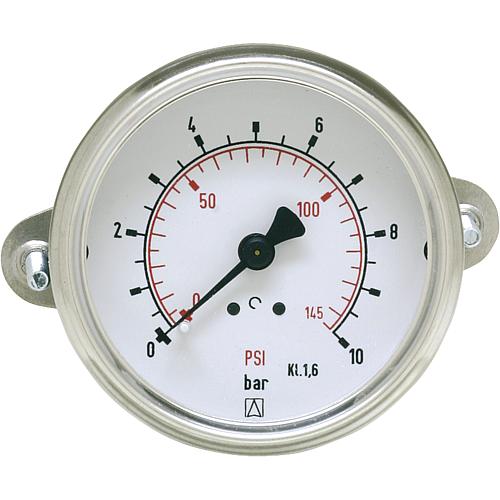 Bourdon tube pressure gauge ø 63 mm, DN 8 (1/4") axial, with triangular front ring Standard 1