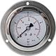 Glycerine Bourdon tube pressure gauge ø 63 mm, DN 8 (1/4") axial, with large front ring Standard 1