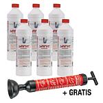 Rohrreinigungs-Set, 6-teilig mit GRATIS Saug-Druckreiniger
