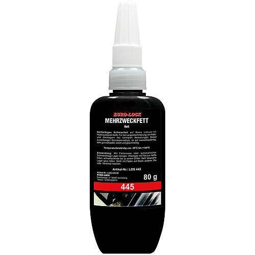 Multi-purpose grease light brown EURO-LOCK LOS 445, 80g dosing bottle