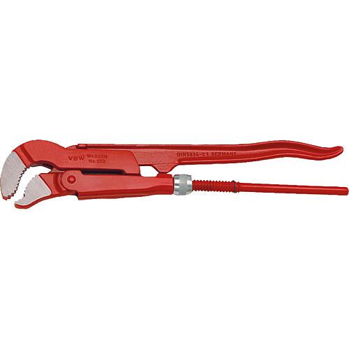 S-jaw pipe pliers, polished with reinforced sleeve Standard 1