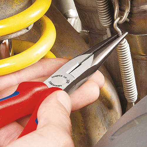 Needle nose pliers with cutting edge