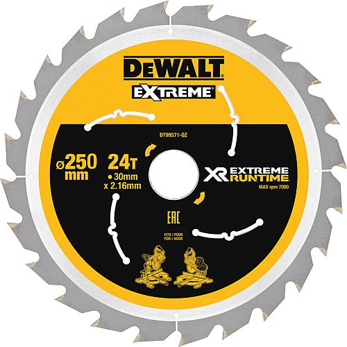 Kreissägeblatt DeWalt, XR Extreme Runtime, ø 250 x 30 mm Standard 1