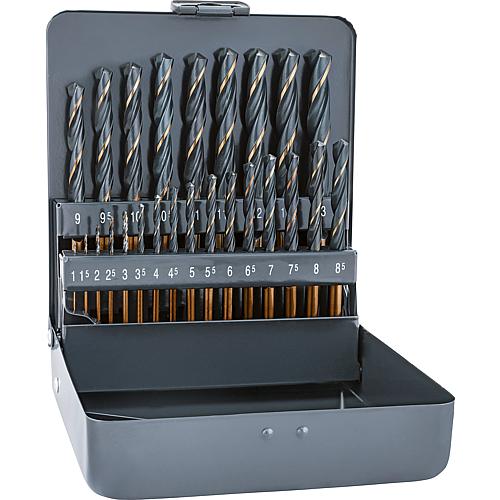 Twist drill set, HSS Sprint Master, 19 or 25-piece, DIN 338 RN Standard 2