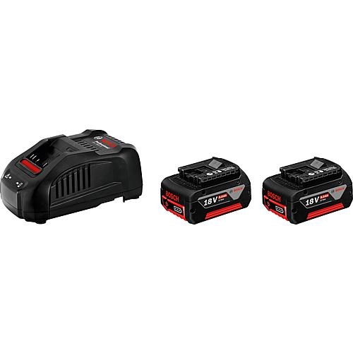 Akku-Set 18 V, 2 x 5,0 Ah Li-Ion Akkus und Ladegerät Standard 1