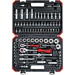 Socket wrench set 1/4" + 1/2", 94 pieces