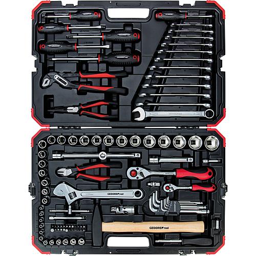 Socket wrench set 1/4" + 1/2", 100 pieces Standard 1