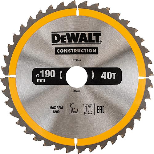 Construction circular saw blade, for wood, composite material and formwork shell Standard 2