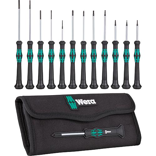 Wera screwdriver set, electronic Kraftform Micro slotted/Phillips/Torx®/hexagonal socket, 12-piece Anwendung 2