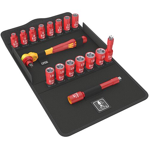 Ratchet set Zyklop 3/8” VDE, 17-piece Standard 1